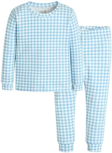 moimoln Plaid Check Soft Cotton Modal 6M-8Y Baby Toddler Long-Sleeve Snug-Fit Pajama Sleepwear Da... | Amazon (US)