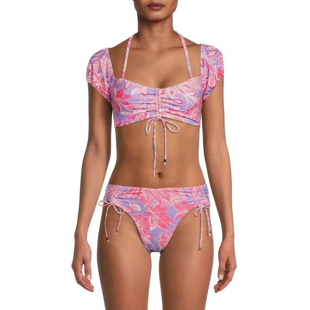 Time and Tru Women’s and Women's Plus Printed Cheeky Swim Bottom | Walmart (US)