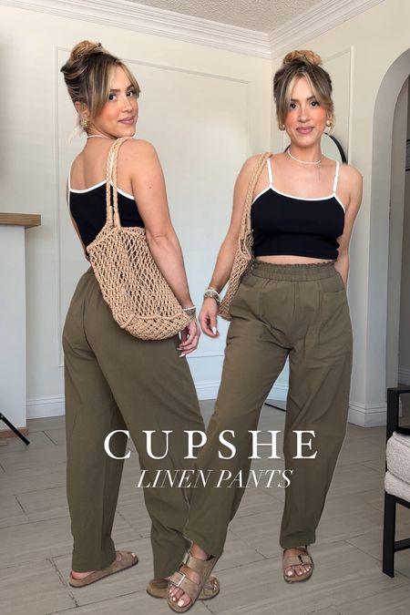 In love with these casual comfy linen pants 🙌🏼 full outfit from @cupshe #ad #cupshepartners 
#cupshe | use code Lola15 15% off on $70+ Lola20 20% off on $109+

✔️ small in top + bottoms

#LTKStyleTip #LTKU #LTKFindsUnder50