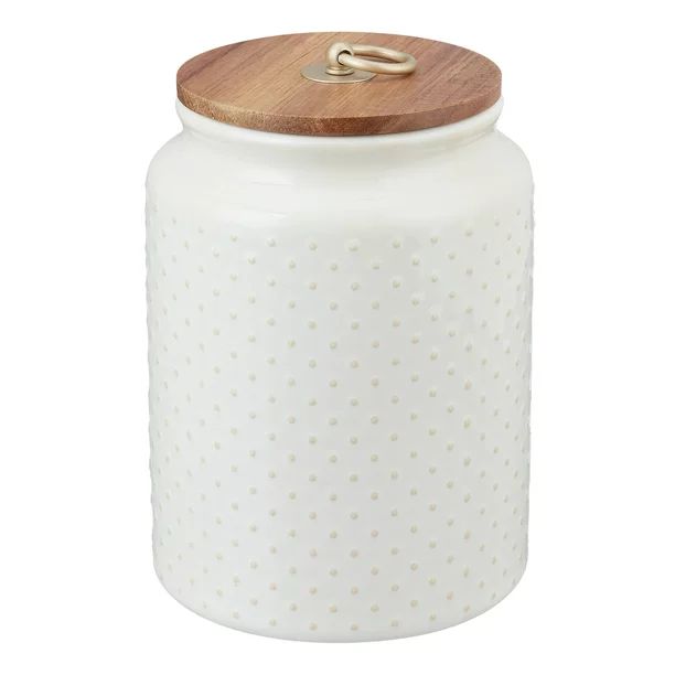 Better Homes & Gardens Ceramic Medium Dot Hobnail Canister - Walmart.com | Walmart (US)