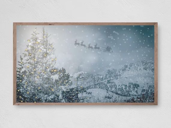 Samsung Frame TV Art for Christmas Santa's Departure - Etsy | Etsy (US)