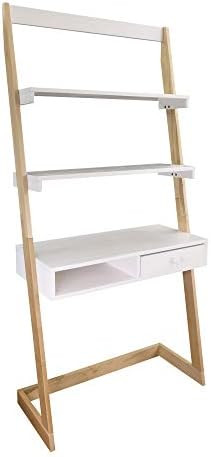 American Trails Freestanding Ladder Desk With Drawer, Natural Maple/White | Amazon (US)