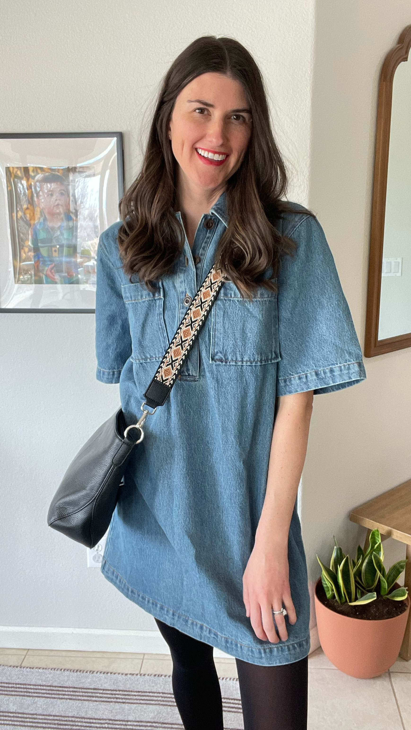 The cutest denim dress! Oversized feel. Wearing a medium. 

#LTKFindsUnder50 #LTKOver40 #LTKSaleAlert
