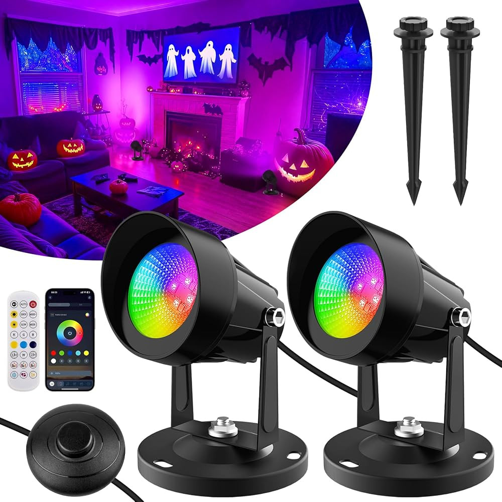 T-SUN RGB Spotlights Indoor Bright Led Spot Lights Floor Light 16 Millions Colors | Amazon (US)