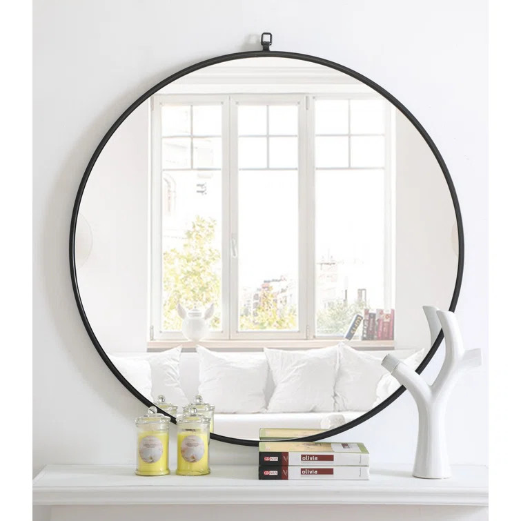 Cassie Round Metal Wall Mirror | Wayfair North America