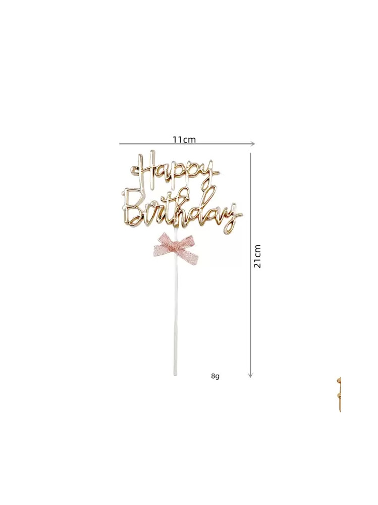 3d Cake Topper With 'happy Birthday' English Letter For Birthday Theme Party Decoration | SHEIN
