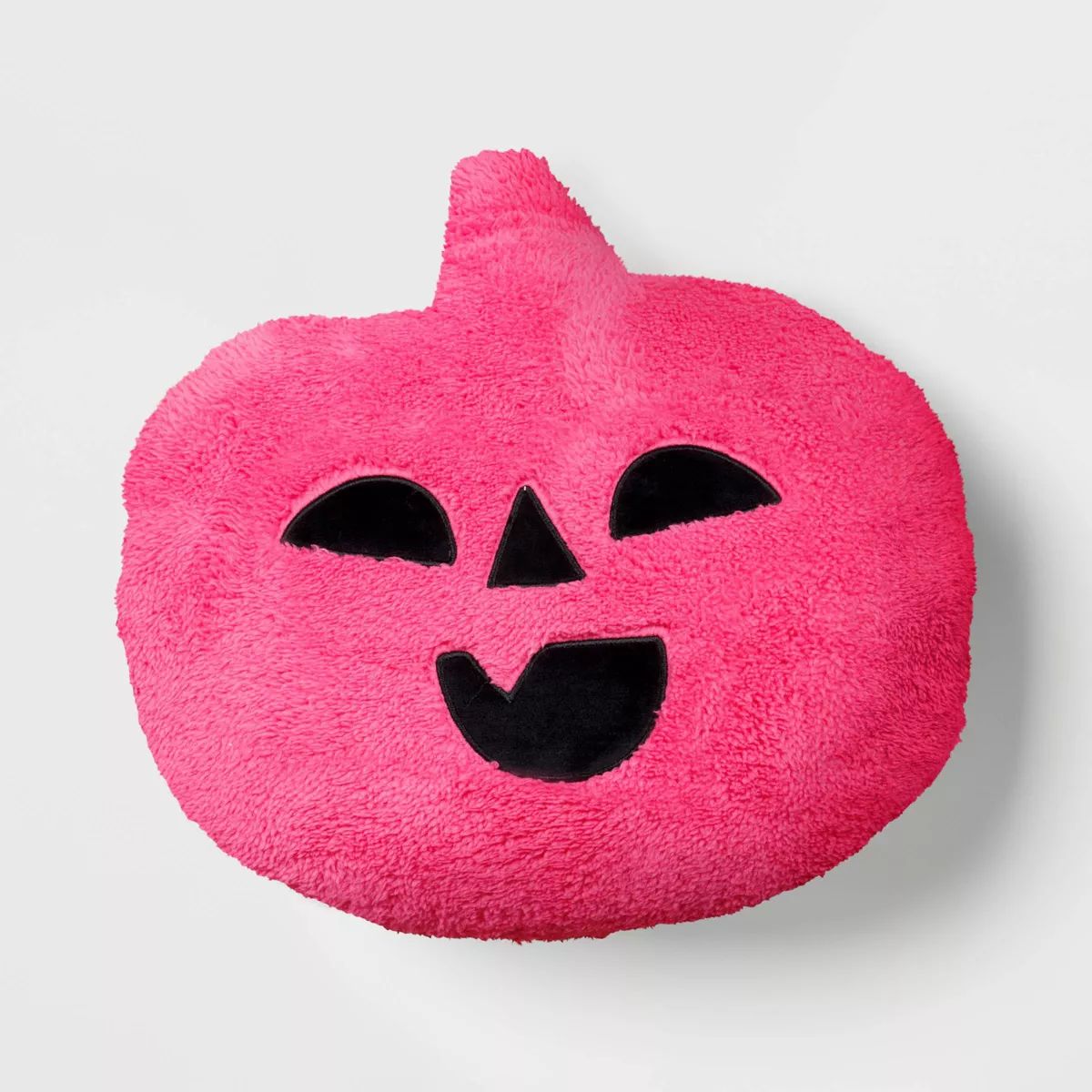 Pumpkin Shaped Faux Shearling Halloween Throw Pillow Pink - Hyde & EEK! Boutique™ | Target