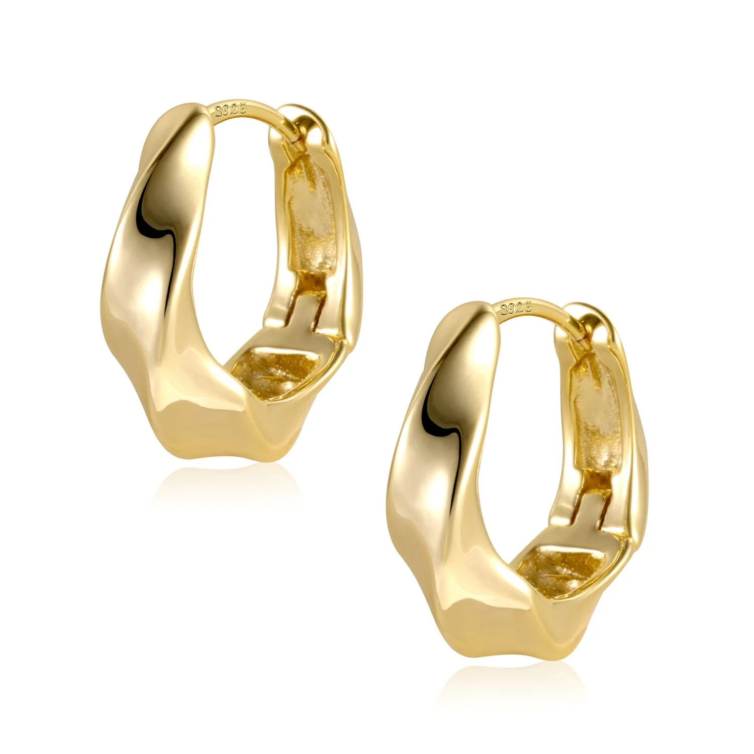 Lancharmed Gold Plated Holiday Earrings,Twisted Loop Earring Gifts for Wife | Walmart (US)