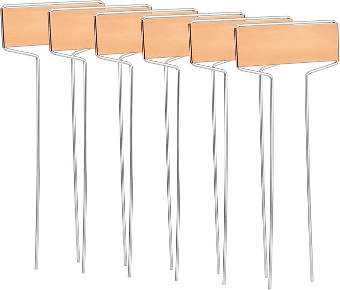 20 Pack Copper Plate Metal Plant Labels,Large Copper Metal Plant Marker Height 6.1" | Amazon (US)