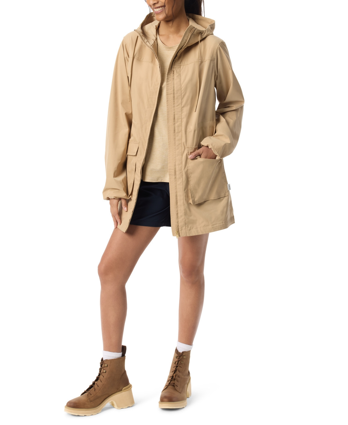 Bass Outdoor Women's Rain Parka Long Sleeves Jacket - Cornstalk | Macy's