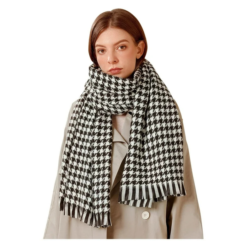 Prolriy Scarf for Women Winter Casual Warm Women's Muffler Houndstooth Fashion Printing Winter Ta... | Walmart (US)