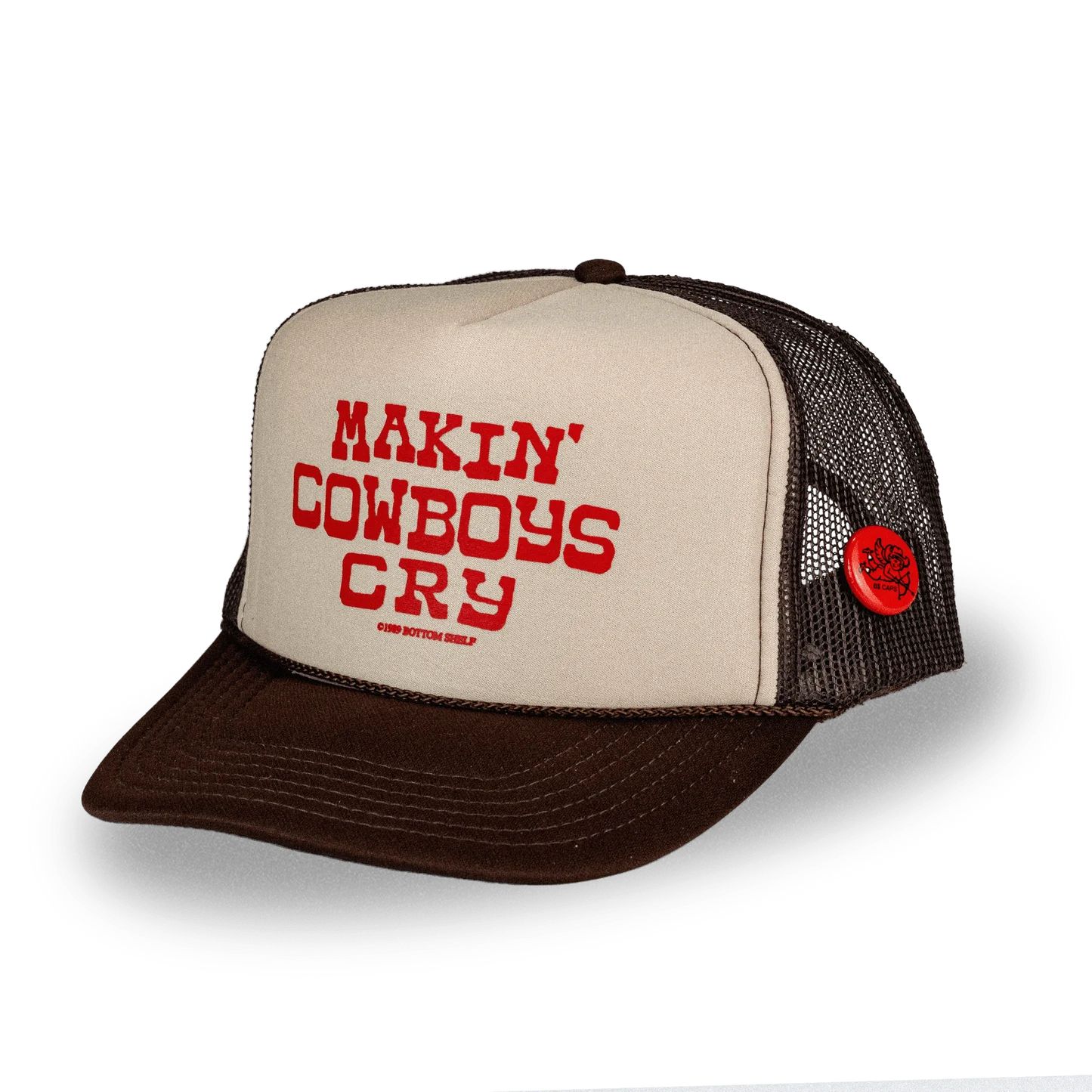 Makin' Cowboys Cry Trucker Hat - Premium High Quality Snapback Cap for Men and Women (Brown/Tan) | Walmart (US)