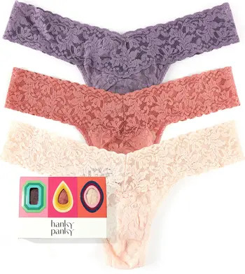 Holiday Assorted 3-Pack Low Rise Thongs | Nordstrom