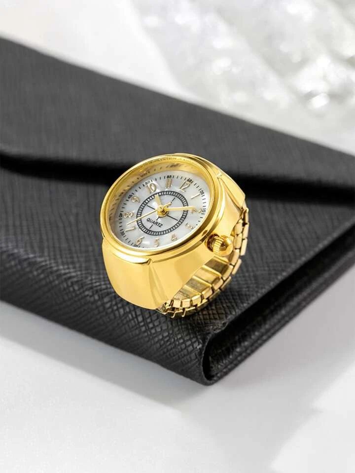 Round Pointer Quartz Watch Design Ring | SHEIN
