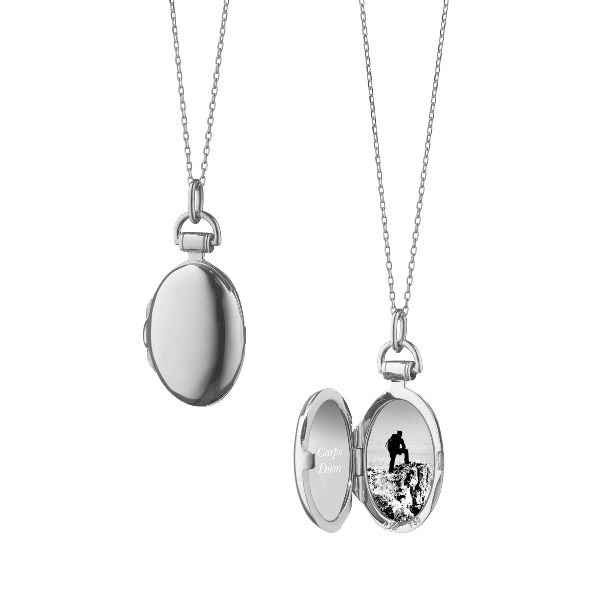 "Anna" Petite Silver Locket Necklace | Monica Rich Kosann | Monica Rich Kosann