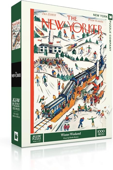 New York Puzzle Company - New Yorker Winter Weekend - 1000 Piece Jigsaw Puzzle for Family Game Ni... | Amazon (US)