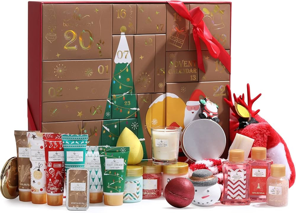 Amazon.com: Advent Calendar 2023-24 Days of Christmas Beauty Advent Calendar, BODY & EARTH Bath S... | Amazon (US)