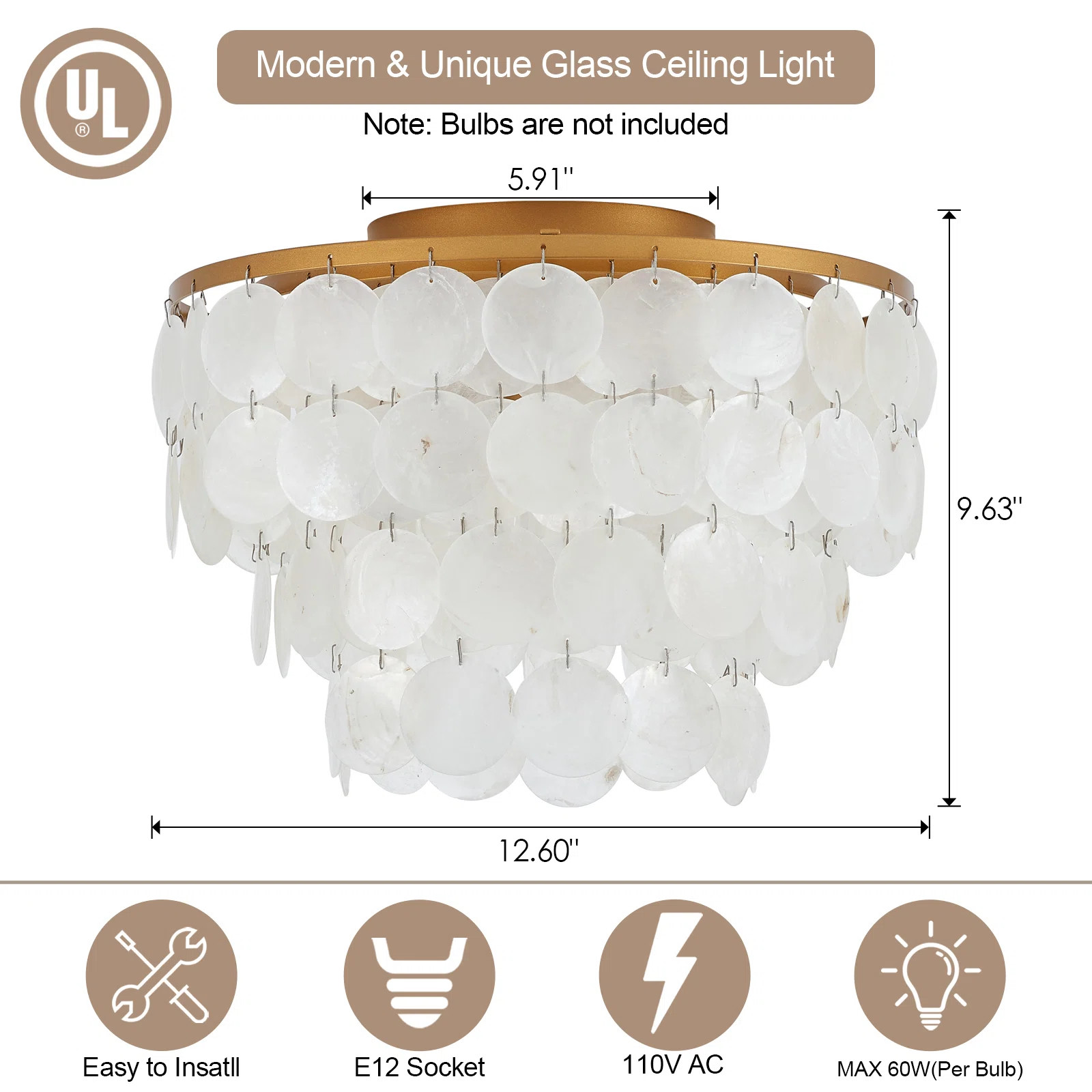 Griffithville Shell Flush Mount | Wayfair North America
