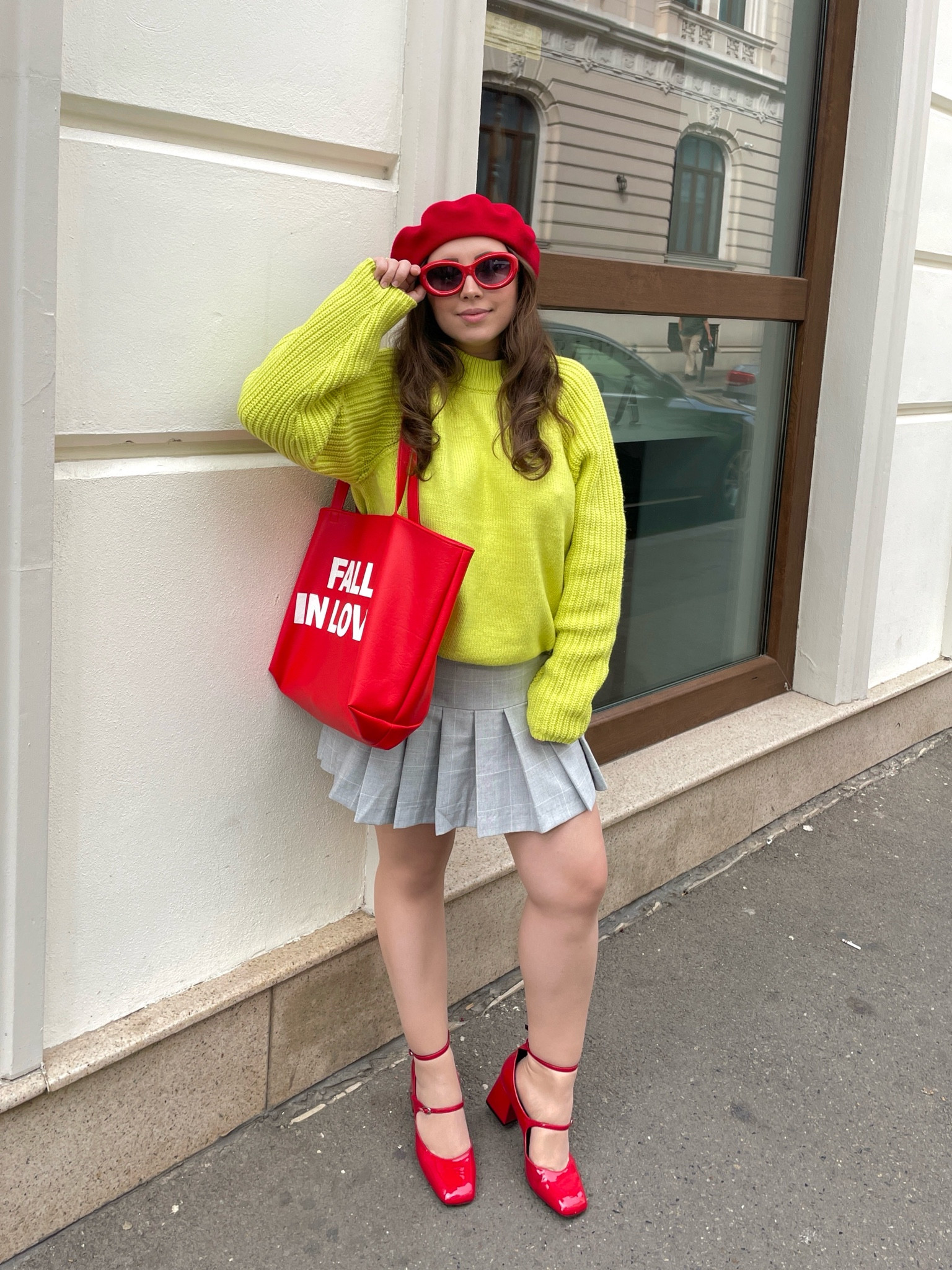 Lime Green and Red Fall Outfit

#LTKU #LTKfindsunder100 #LTKSeasonal