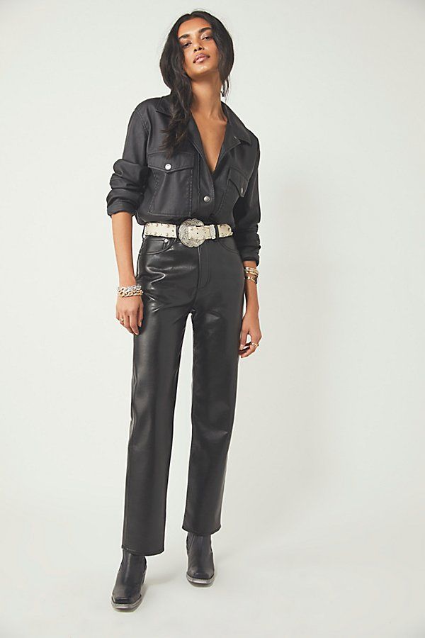 AGOLDE Recycled Leather 90's Pinch Pants by AGOLDE at Free People, Detox, 31 | Free People (Global - UK&FR Excluded)