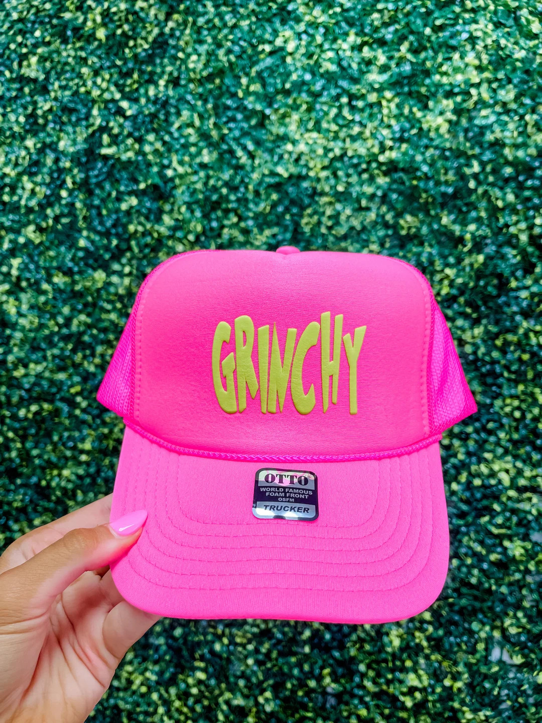 Christmas Trucker Hat | Neon Pink Trucker Hat | Foam Trucker Hat | Etsy (US)