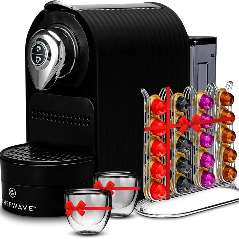 ChefWave Espresso Machine for Nespresso Capsules (Black) with Holder and Cups | Walmart (US)