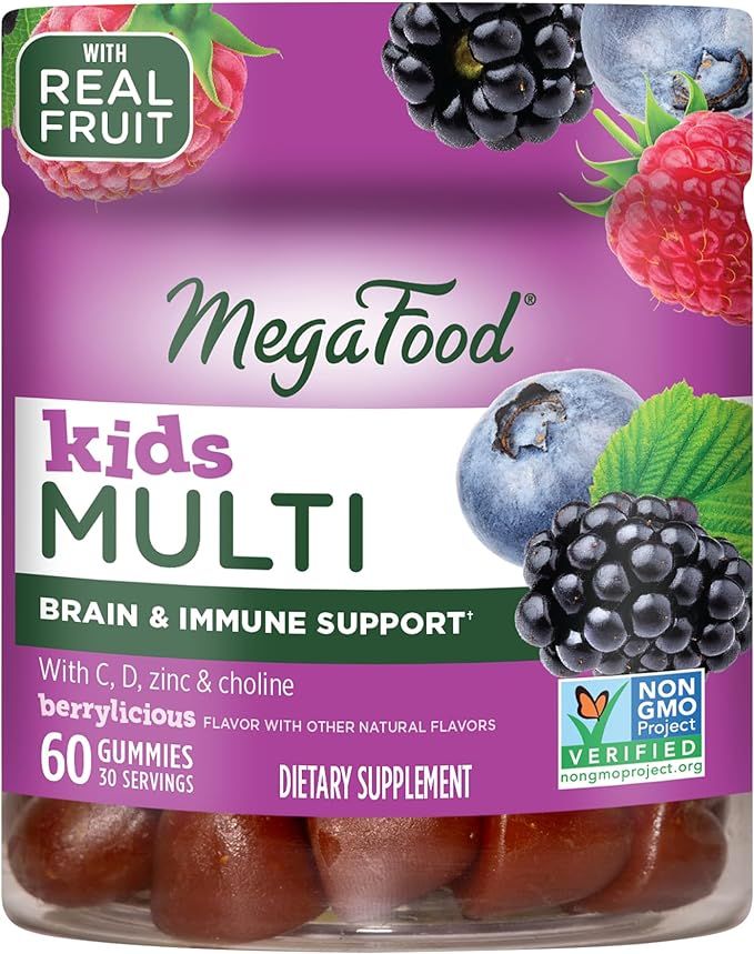 MegaFood Kids Multivitamin Gummies - Kids Vitamins - Age 4+ with Vitamin C, Vitamin D, Zinc, Chol... | Amazon (US)