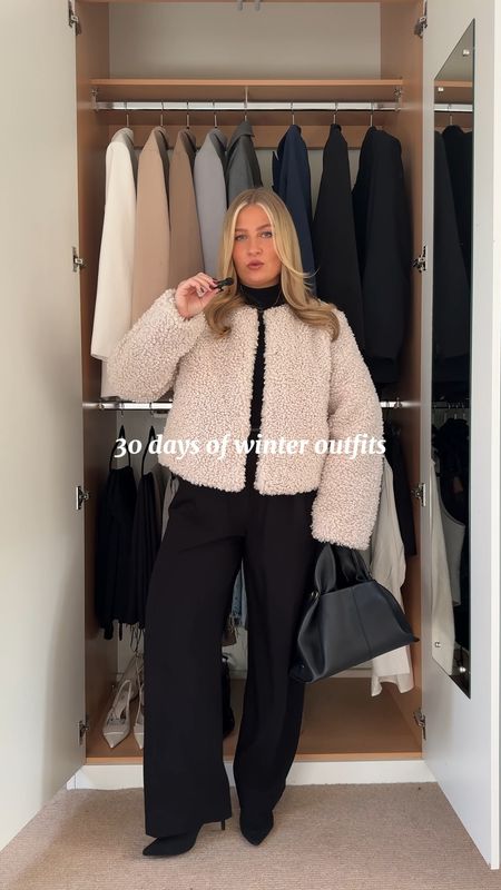 30 days of winter outfits: day 6! 

I just love this coat so much! I wear a size L for ref 🫶🏼 

Winter outfits, cosy outfit, H&M, Teddy jacket, workwear 

#LTKstyletip #LTKworkwear #LTKVideo