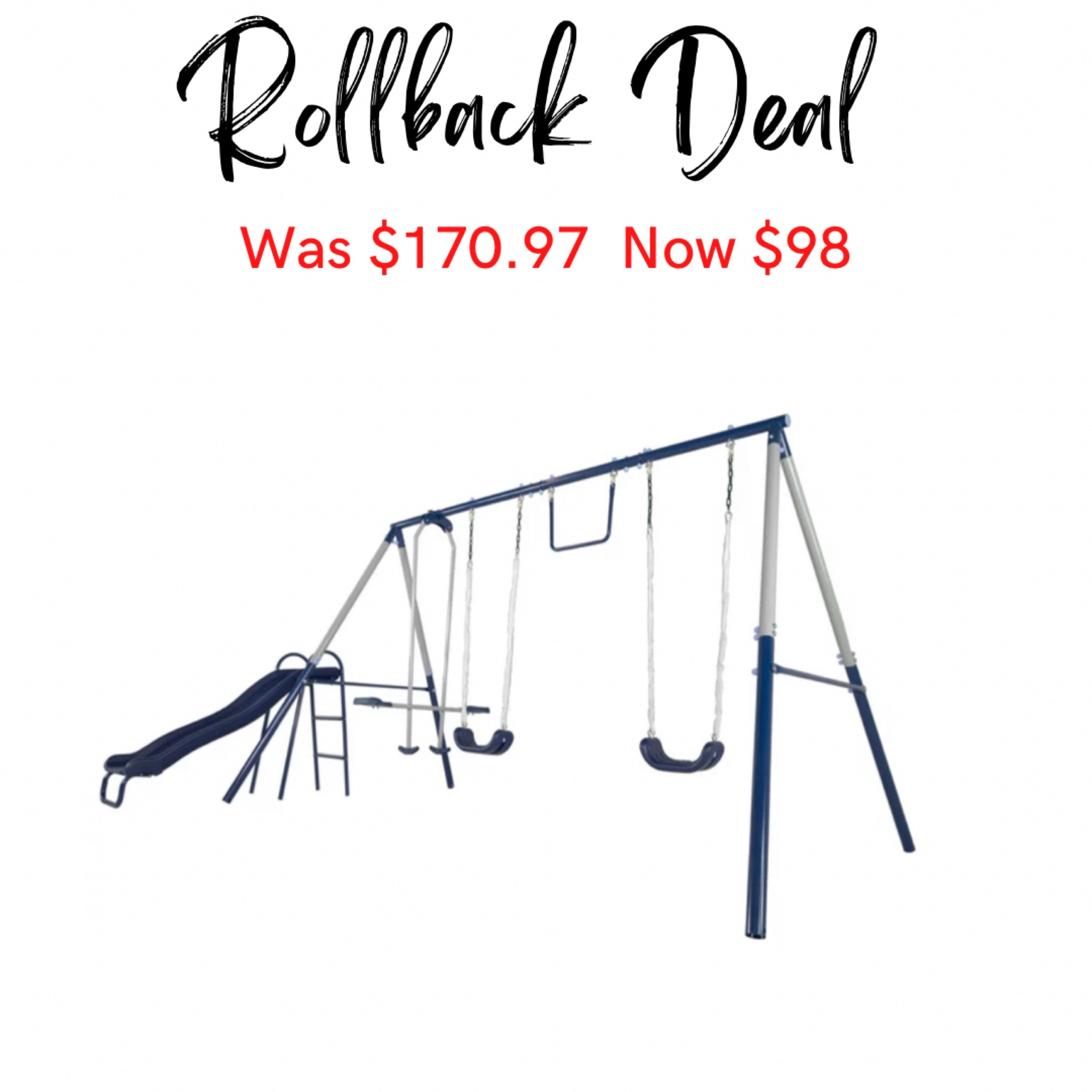 #swingset #sale #walmart #outdoortoy #kids

#LTKSeasonal #LTKunder100 #LTKsalealert