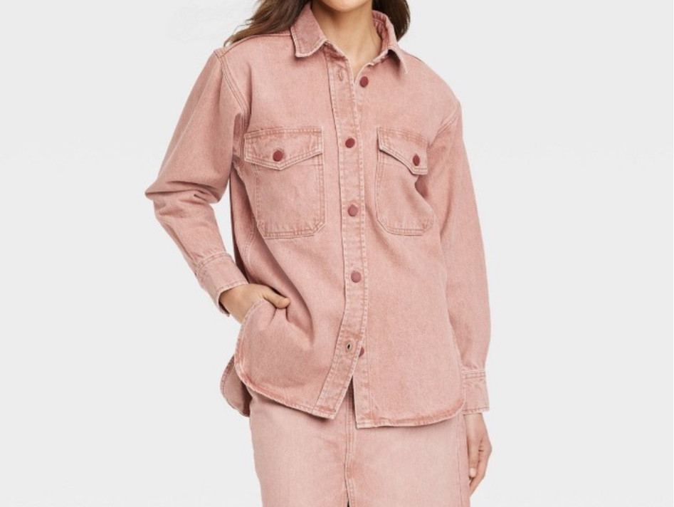 Pink denim shirt (matches skirt) 😍

#LTKfindsunder50 #LTKstyletip #LTKsalealert