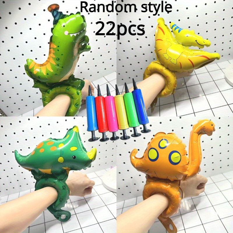 22pcs Dinosaur Wrist Balloons Set - Assorted Colors, Aluminum Foil Inflatable Cartoon Balloons fo... | Temu Affiliate Program