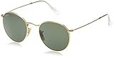 Ray-Ban RB3447 Metal Polarized Round Sunglasses, Gold/Green, 53 mm | Amazon (US)