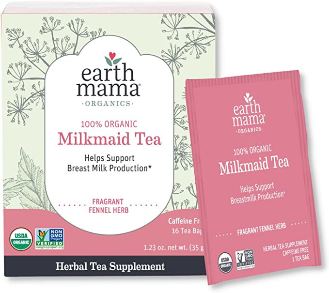 Organic Milkmaid Tea by Earth Mama | Supports Healthy Breastmilk Production and Lactation, Herbal... | Amazon (US)