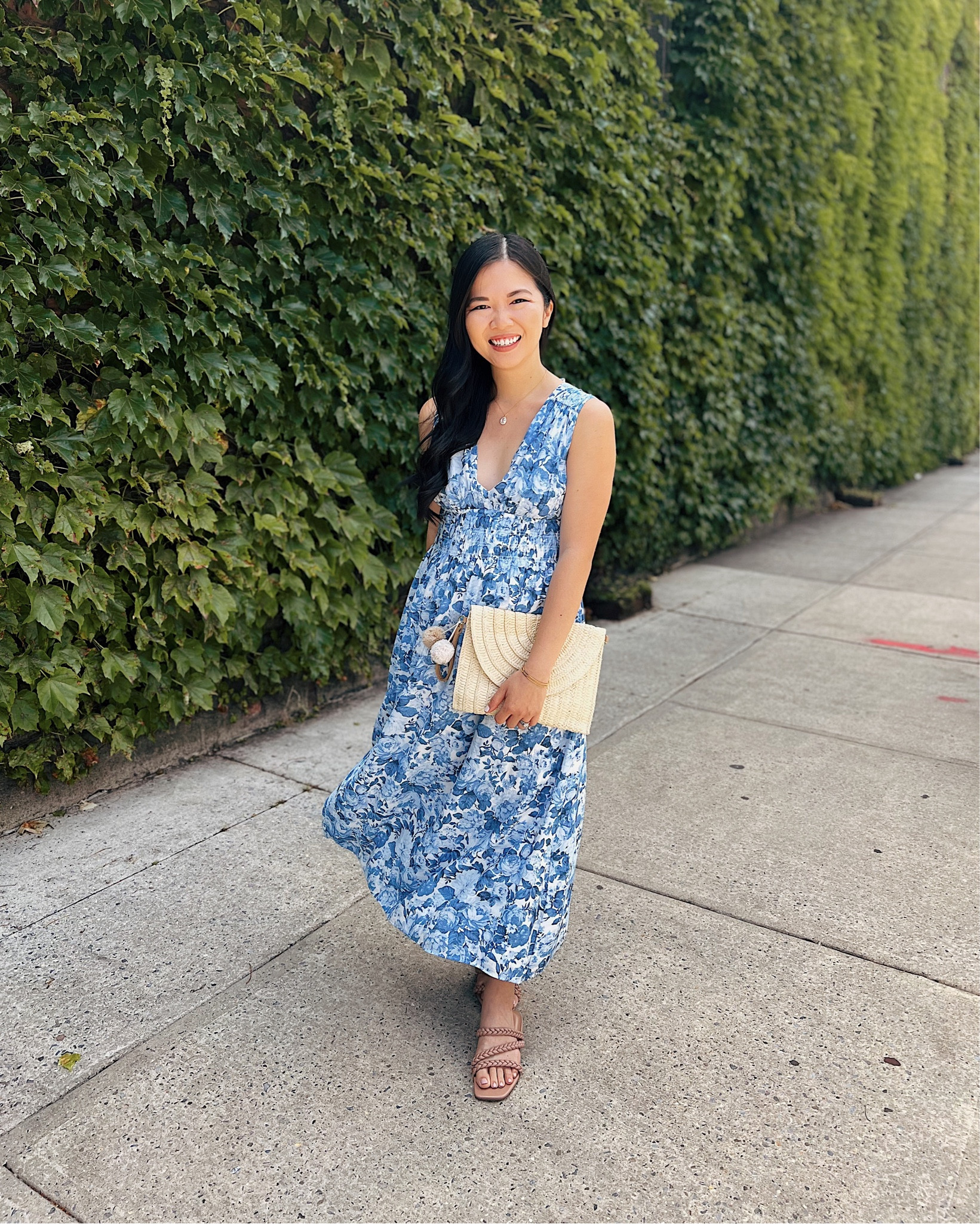 Blue floral dress (XSP)
Acrylic clutch 
Braided sandals  (TTS)
Summer wedding guest dress 
Abercrombie dress 
Baby shower dress 

#LTKunder100 #LTKwedding #LTKSeasonal