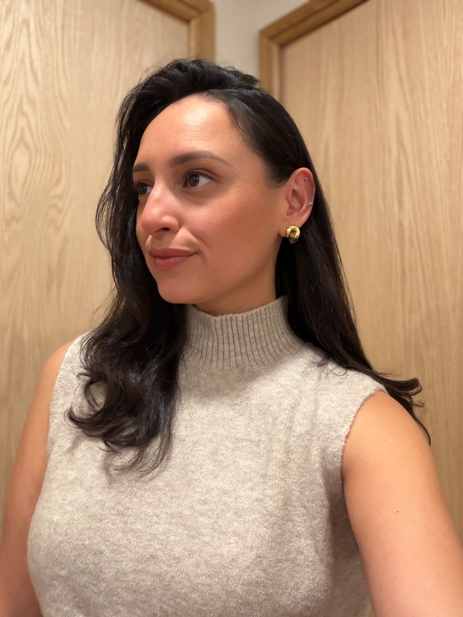 Mocknexk sleeveless knit top from Abercrombie! 
Amazon earrings  

#LTKPetite #LTKSaleAlert #LTKootd