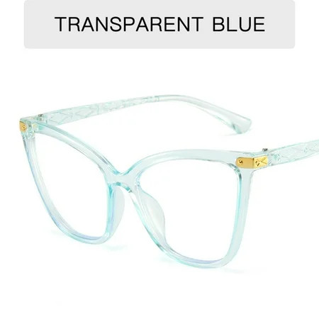 Oversized Computer Glasses Clear Frame Anti Radiation Glasses for Unisex Non-Prescription Lens Reduc | Walmart (US)