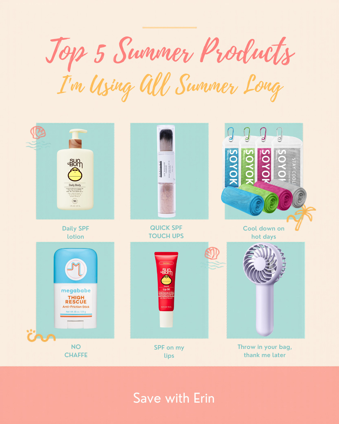 Summer essentials for a comfy, stylish summer! Don't forget your sunscreen and cooling gear! #summerstyle #staycool #amazonfinds 

 