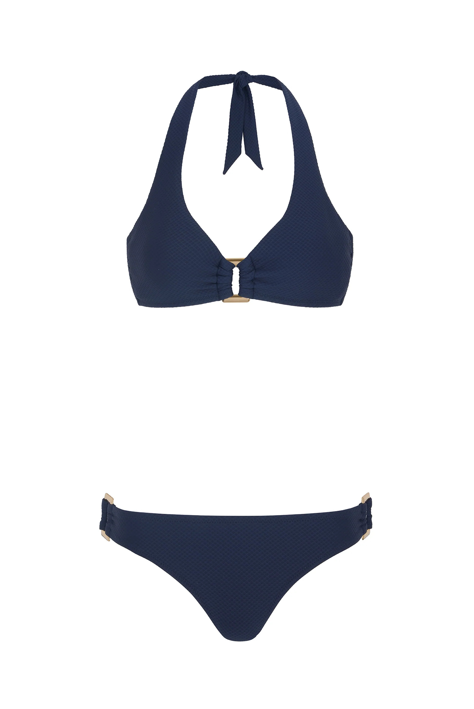 Halterneck Bikini in Navy - Core Swimwear -Collection Heidi Klein | Heidi Klein