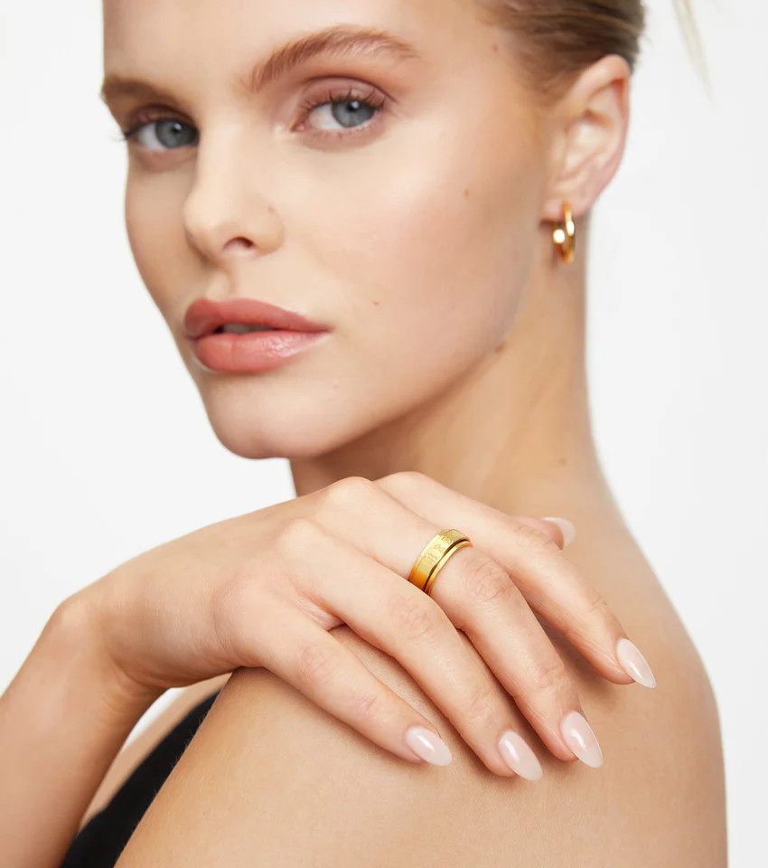 Custom Stamped Fidget Ring (Gold) | Abbott Lyon