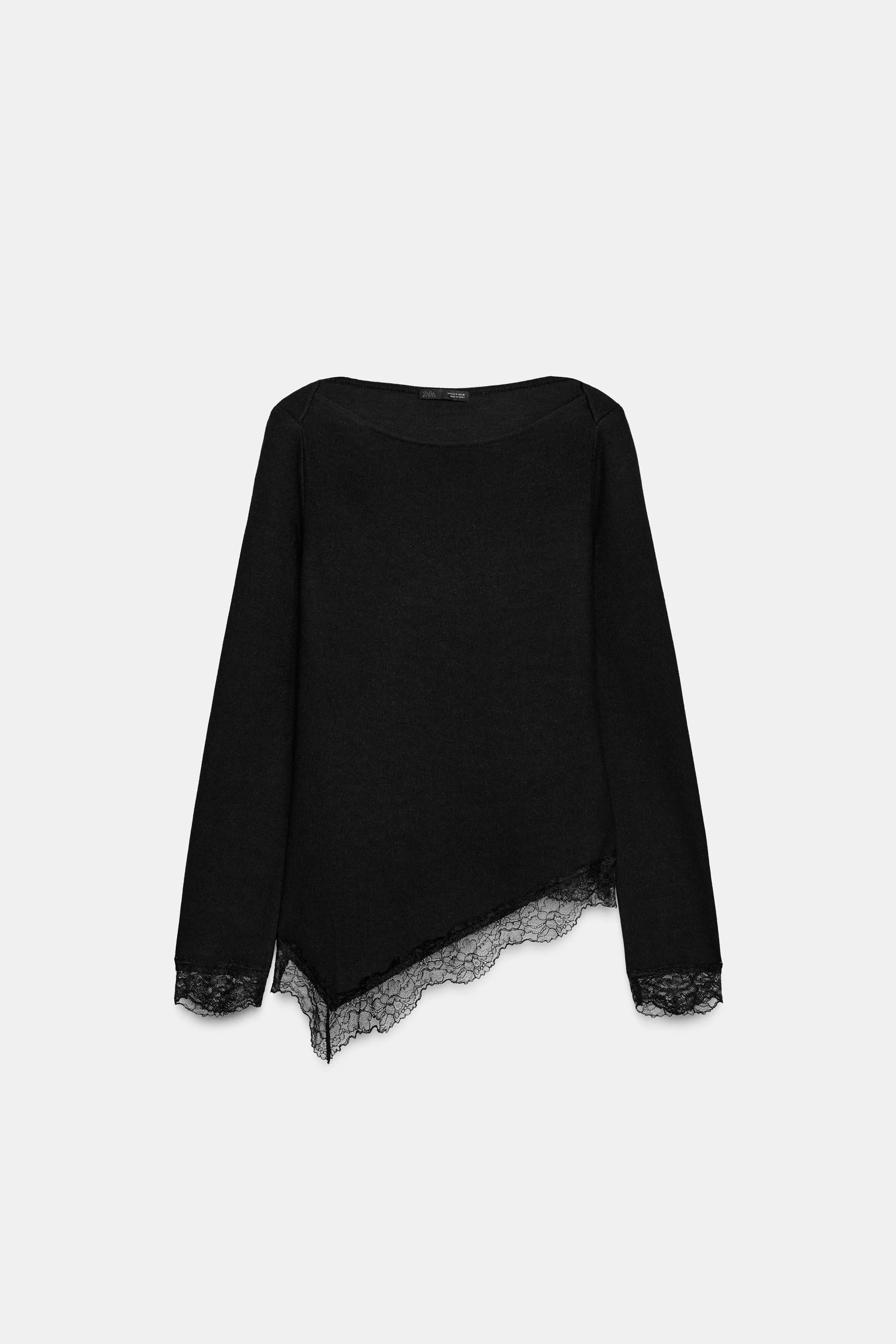 SOFT FEEL LACE TOP | Zara Canada