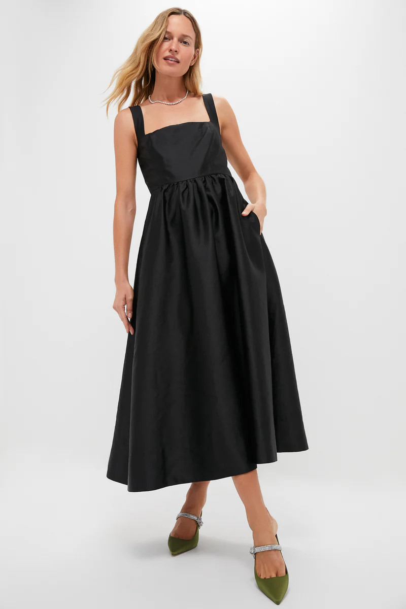Black Dupioni Esme Dress | Tuckernuck (US)
