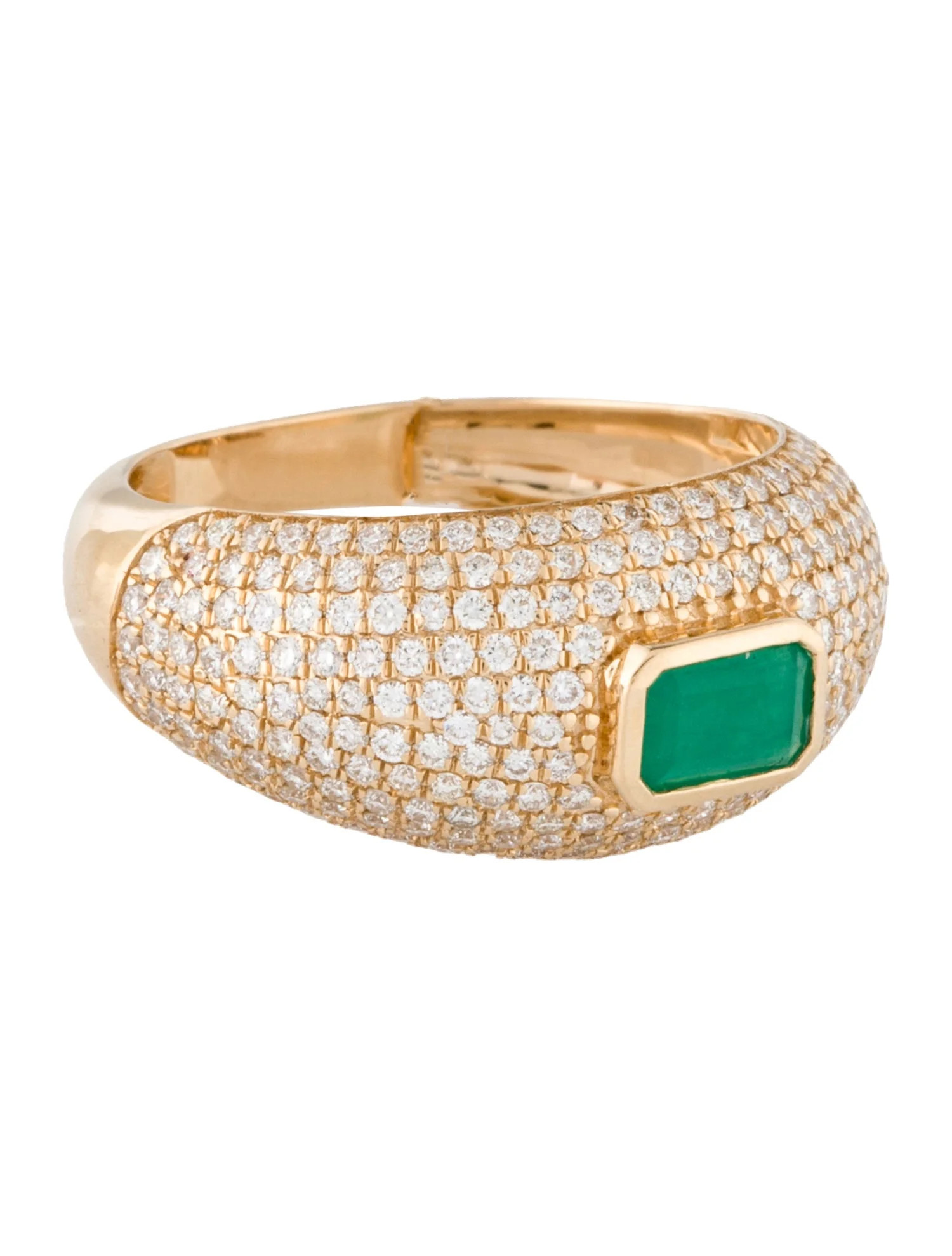 18K Emerald & Diamond Cocktail Ring | The RealReal