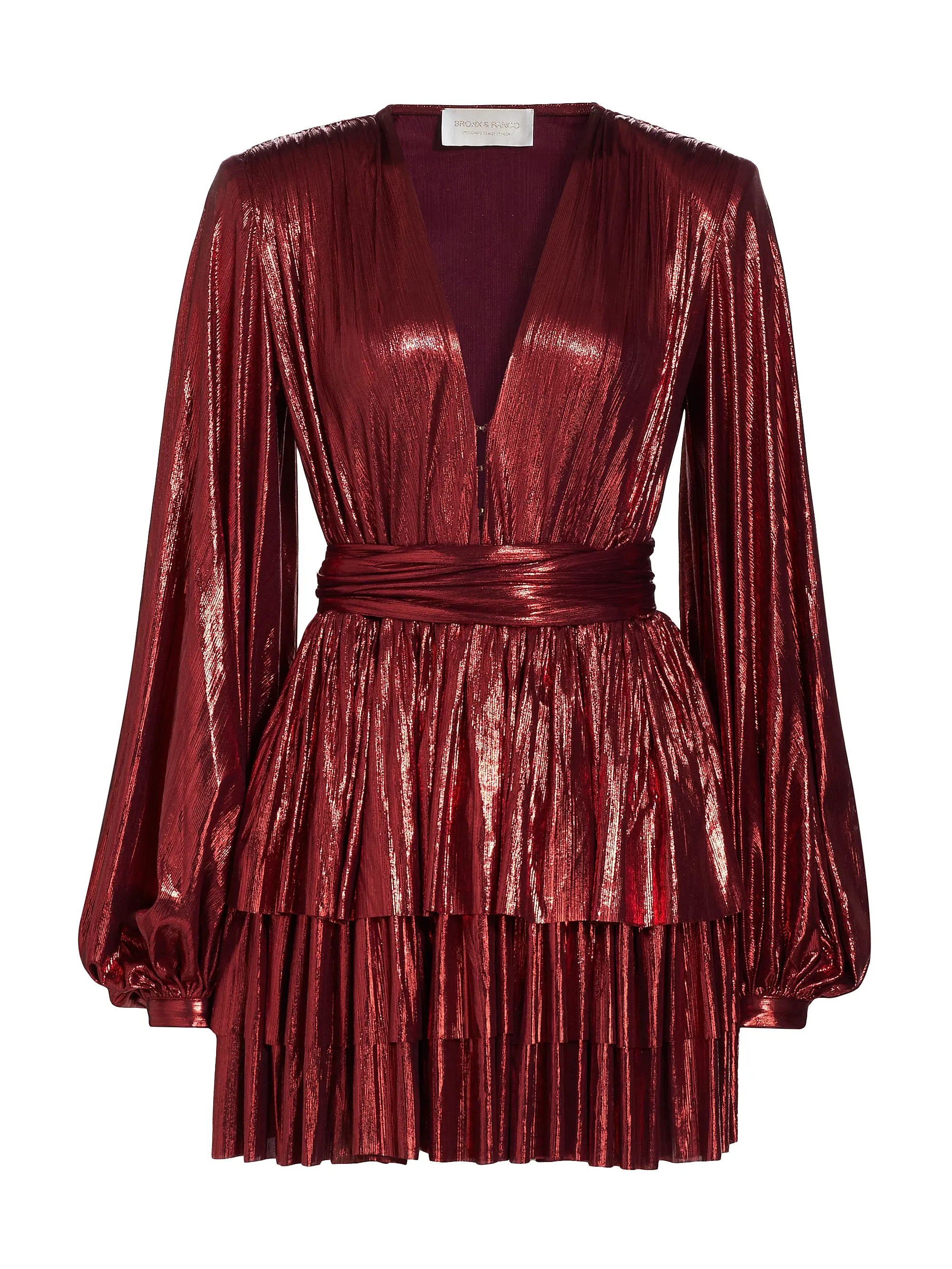 Bedouin Metallic Tiered Minidress | Saks Fifth Avenue