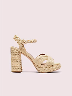 disco raffia platform sandals | Kate Spade (US)