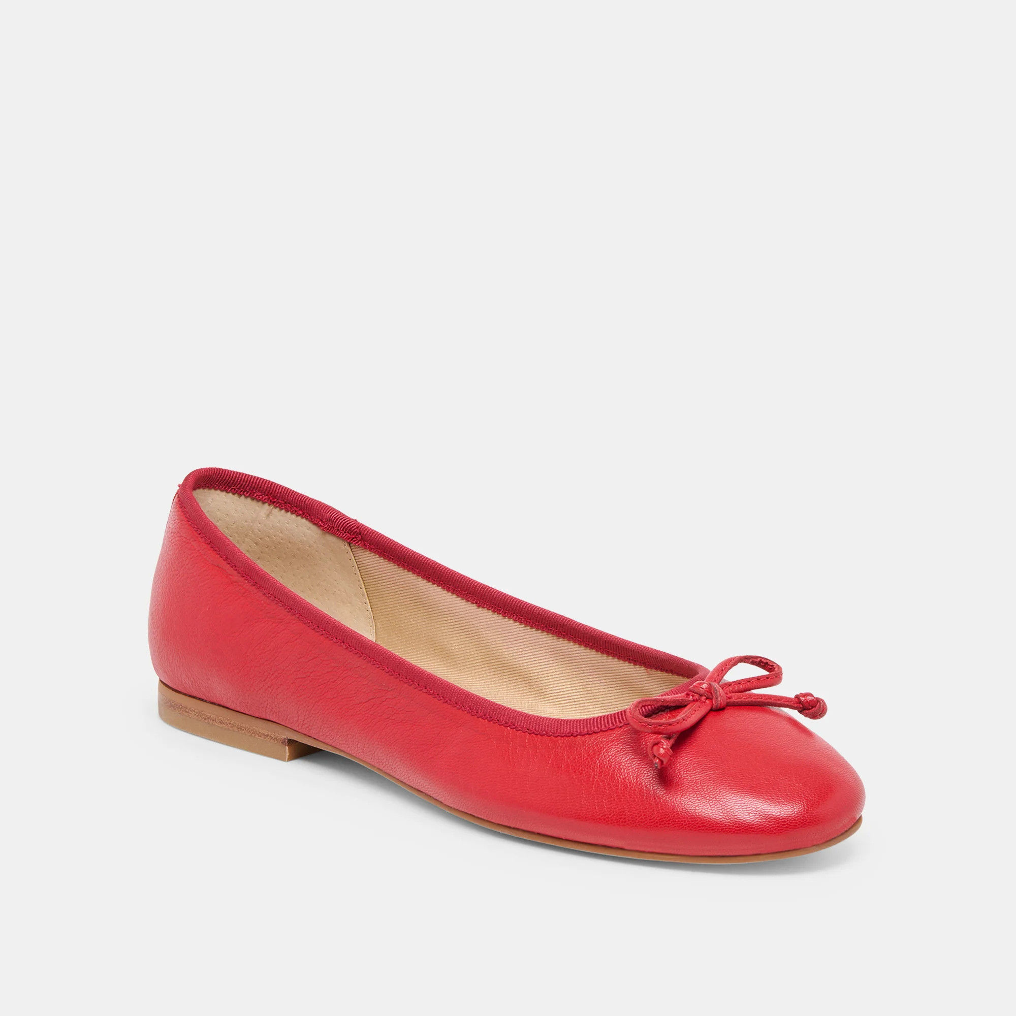 Ritla Ballet Flats Cherry Leather | DolceVita.com