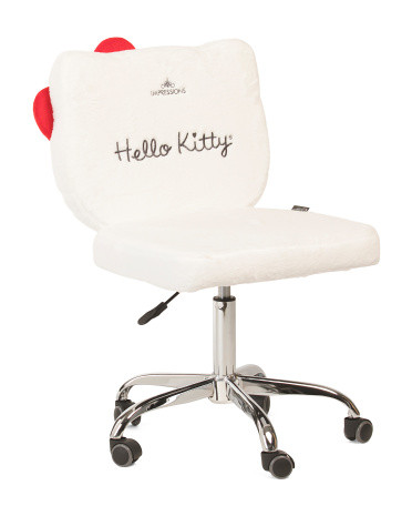 Kitty Teddy Fur Swivel Vanity Chair | TJ Maxx