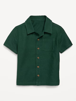 Linen-Blend Pocket Shirt for Toddler Boys | Old Navy | Old Navy (US)