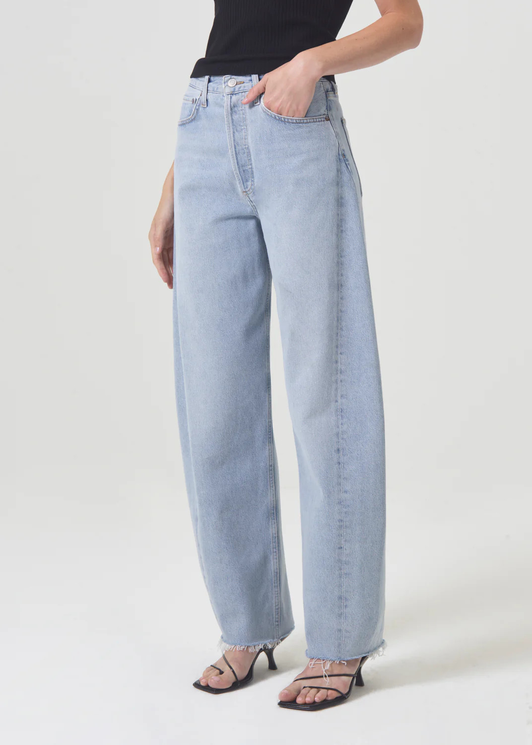 Luna High Rise Pieced Taper in Void | AGOLDE