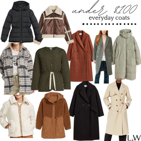 Under $100 coats! From trendy options to classic… these are some good ones! I am also going to link the old navy dress that I wore underneath the jackets in my reel. Size small! 