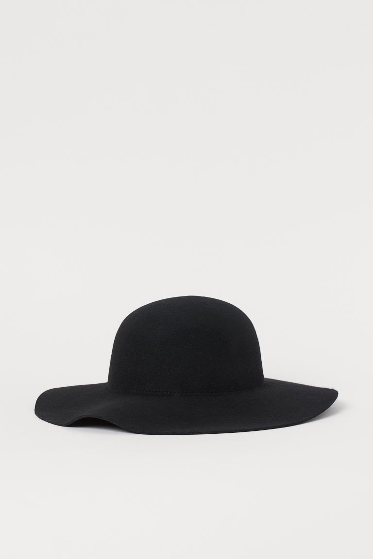 H & M - Felted Wool Hat - Black | H&M (US + CA)